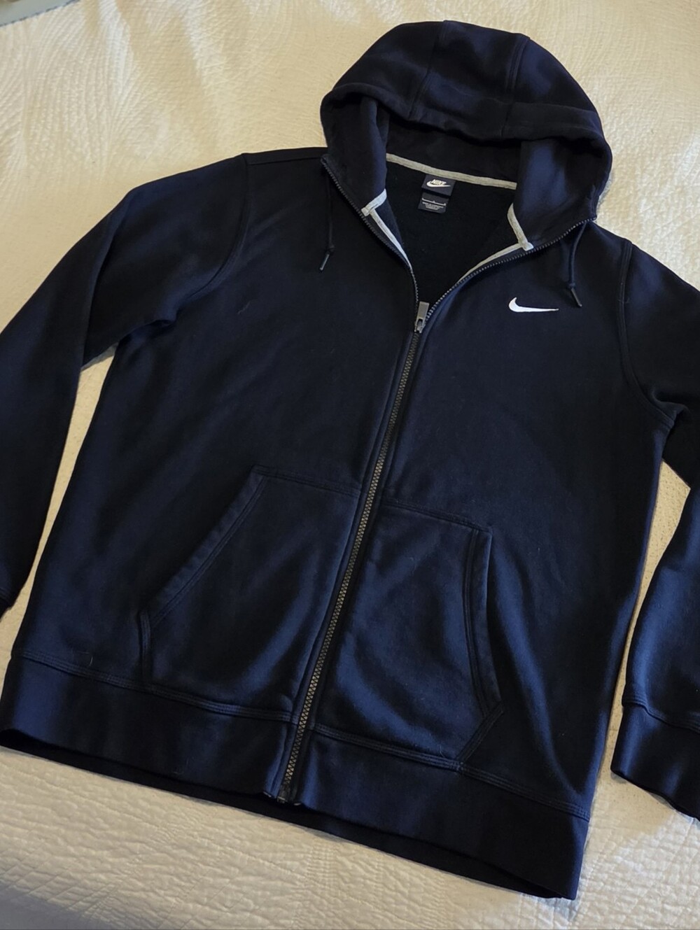 Nike Navy Full-Zip Hoodie, Size Large